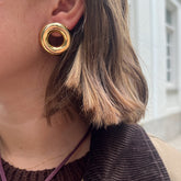 CARINA - gold earrings 30mm